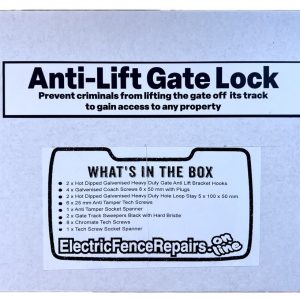 Heavy-duty anti-lift gate lock kit packaging